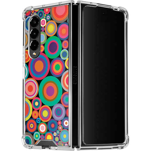 Psychedelic Circles Galaxy Z Fold4 5G Clear Case