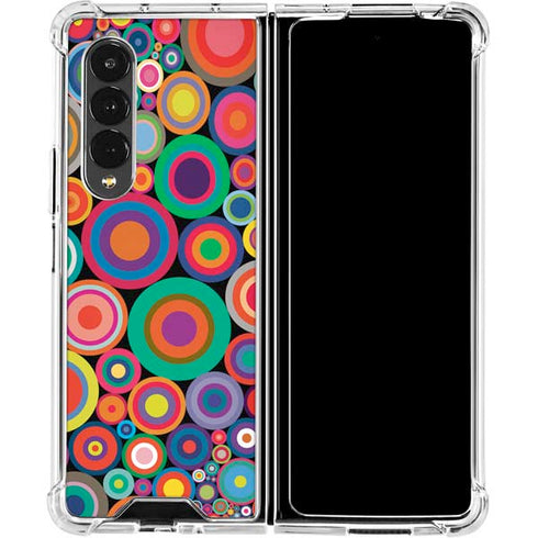 Psychedelic Circles Galaxy Z Fold4 5G Clear Case