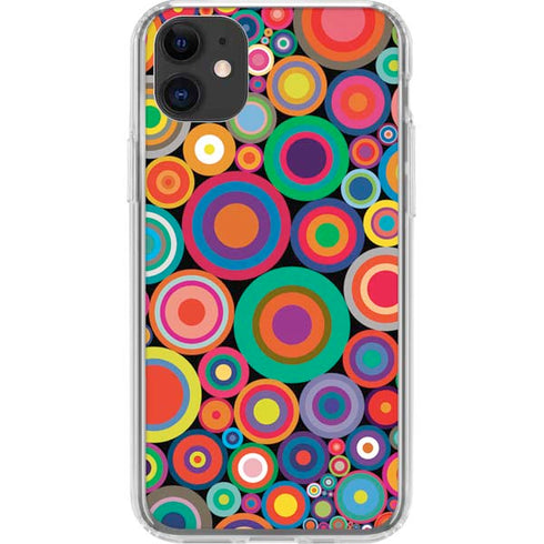 Psychedelic Circles iPhone 11 Clear Case