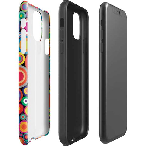 Psychedelic Circles iPhone 11 Pro Max Impact Case