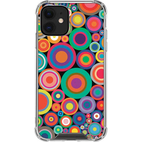 Psychedelic Circles iPhone 12 Clear Case