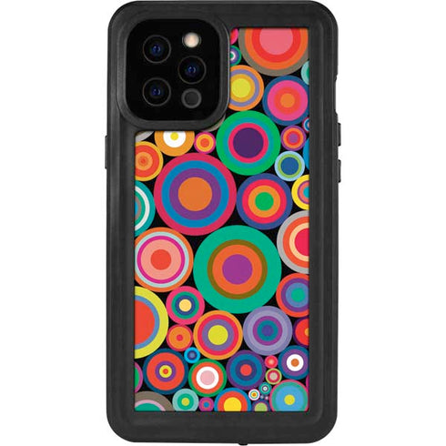 Psychedelic Circles iPhone 12 Pro Max Waterproof Case