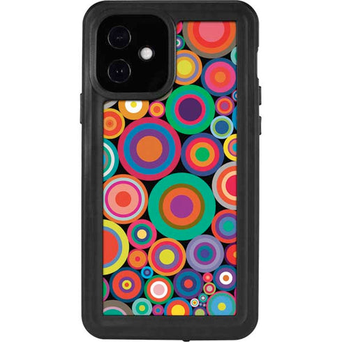 Psychedelic Circles iPhone 12 Waterproof Case