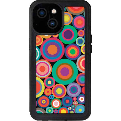 Psychedelic Circles iPhone 13 Mini Waterproof Case