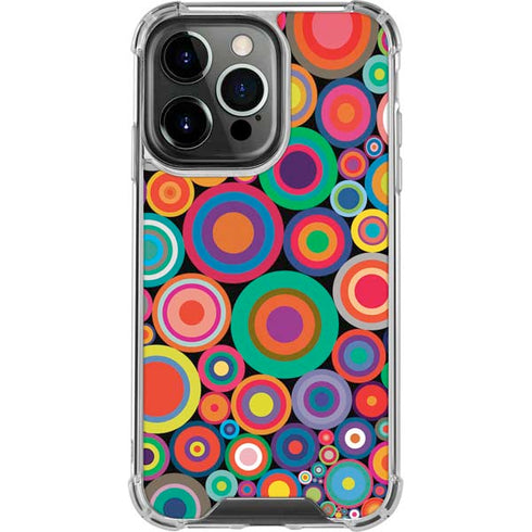 Psychedelic Circles iPhone 13 Pro Clear Case