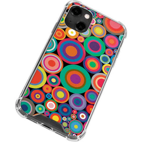 Psychedelic Circles iPhone 14 Clear Case