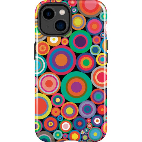 Psychedelic Circles iPhone 14 Plus Impact Case