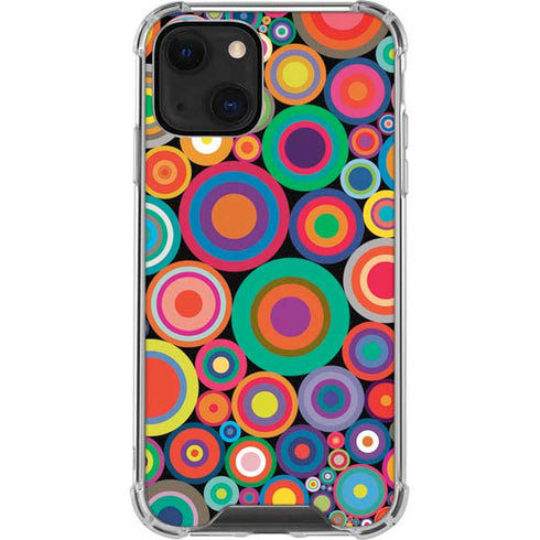 Psychedelic Circles iPhone 14 Plus Clear Case