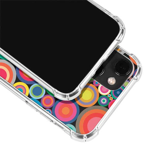 Psychedelic Circles iPhone 14 Plus Clear Case