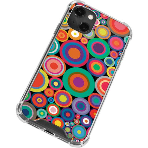Psychedelic Circles iPhone 14 Plus Clear Case