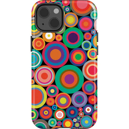 Psychedelic Circles iPhone 15 Impact Case