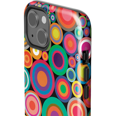 Psychedelic Circles iPhone 15 Impact Case