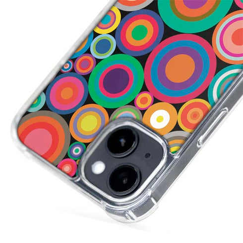 Psychedelic Circles iPhone 15 Plus MagSafe Case