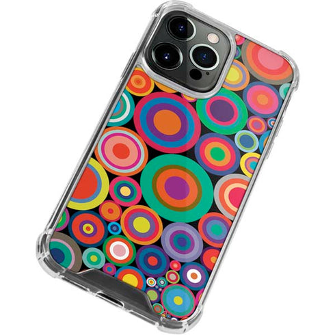 Psychedelic Circles iPhone 15 Pro Clear Case