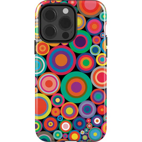 Psychedelic Circles iPhone 15 Pro Impact Case