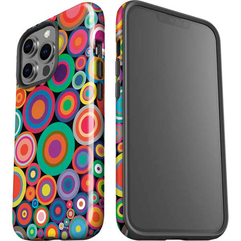 Psychedelic Circles iPhone 15 Pro Impact Case