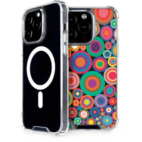 Psychedelic Circles iPhone 15 Pro MagSafe Case