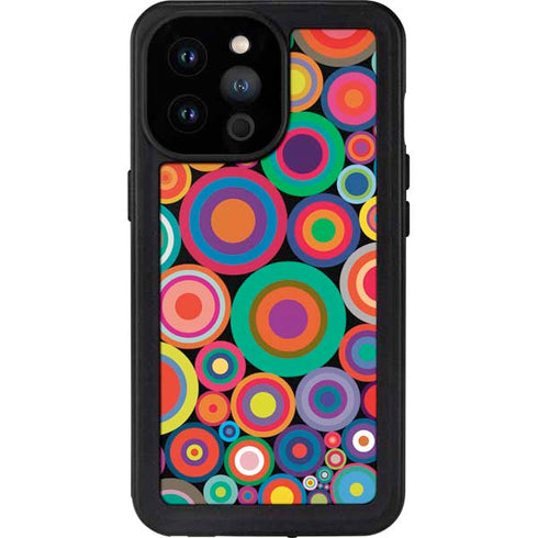 Psychedelic Circles iPhone 14 Pro Max Waterproof Case