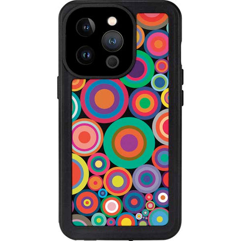 Psychedelic Circles iPhone 14 Pro Waterproof Case