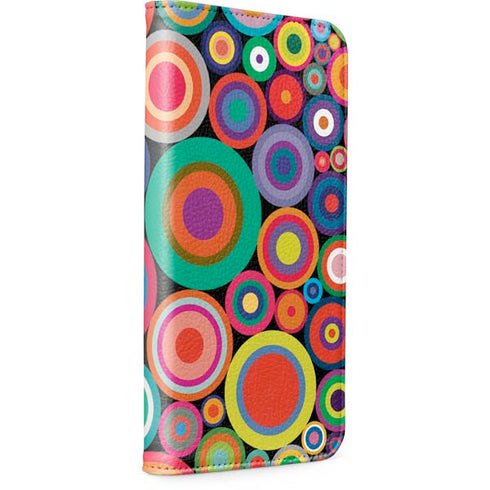 Psychedelic Circles iPhone 15 Pro Folio Case