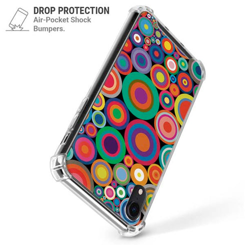 Psychedelic Circles iPhone XR Clear Case