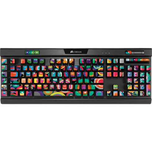 Psychedelic Circles K95 RGB PLATINUM Mechanical Gaming Keyboard Skin