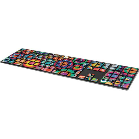 Psychedelic Circles Magic Keyboard with Numeric Keypad Skin
