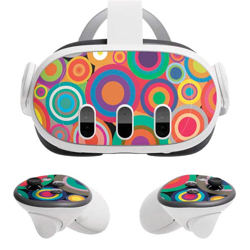 Psychedelic Circles Meta Quest 3 Skin