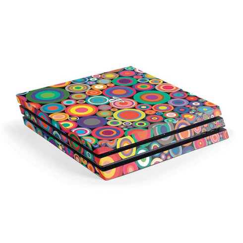 Psychedelic Circles PS4 Pro Console Skin