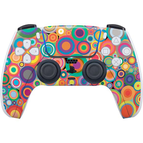 Psychedelic Circles PS5 Controller Skin