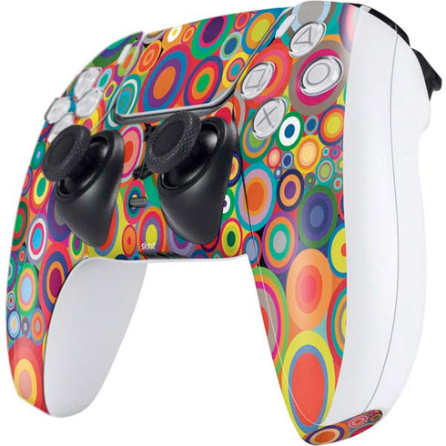 Psychedelic Circles PS5 Controller Skin