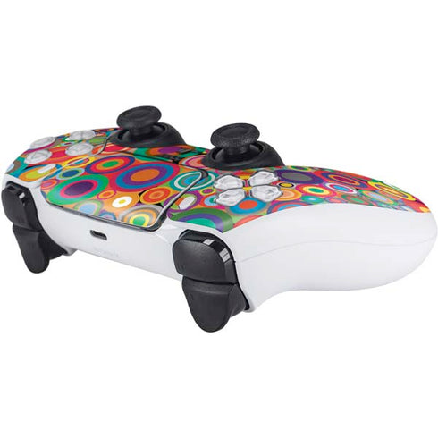 Psychedelic Circles PS5 Controller Skin