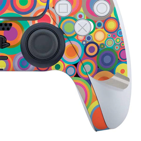 Psychedelic Circles PS5 Controller Skin