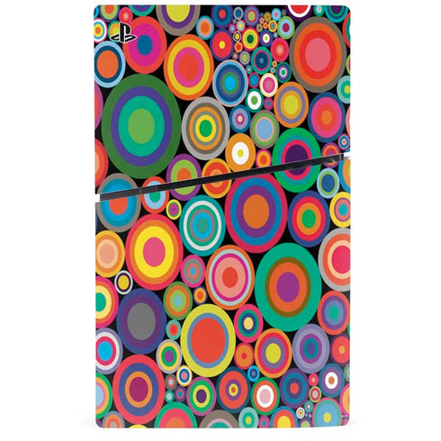 Psychedelic Circles PS5 Slim Disk Bundle Skin