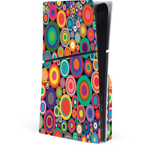 Psychedelic Circles PS5 Slim Disk Console Skin