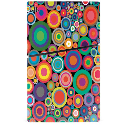 Psychedelic Circles PS5 Slim Digital Edition Bundle Skin