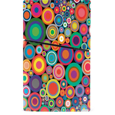 Psychedelic Circles PS5 Slim Digital Edition Bundle Skin