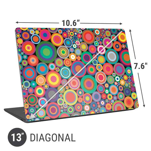 Psychedelic Circles Universal Laptop 13in (10.6 x 7.6in) Skin