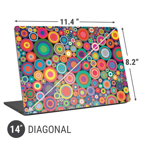 Psychedelic Circles Universal Laptop 14in (11.4 x 8.2in) Skin