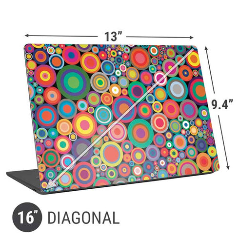 Psychedelic Circles Universal Laptop 16in (13 x 9.4in) Skin
