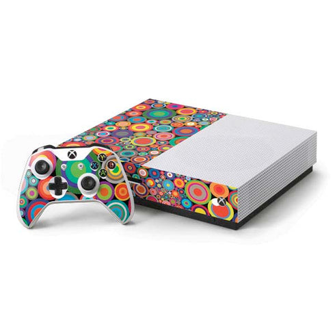Psychedelic Circles Xbox One S Console and Controller Bundle Skin