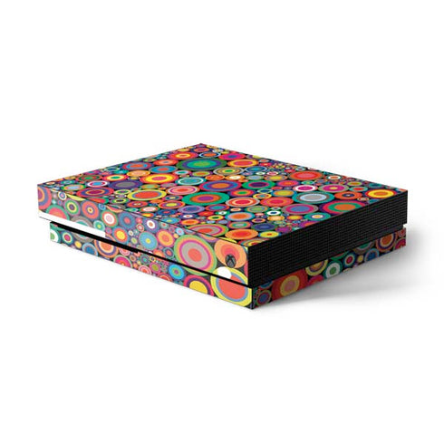 Psychedelic Circles Xbox One X Console Skin