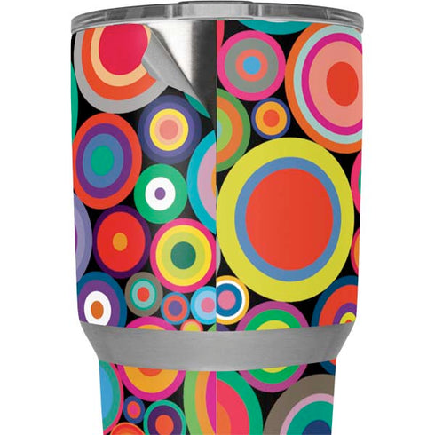 Psychedelic Circles Yeti 30oz Rambler Tumbler Skin