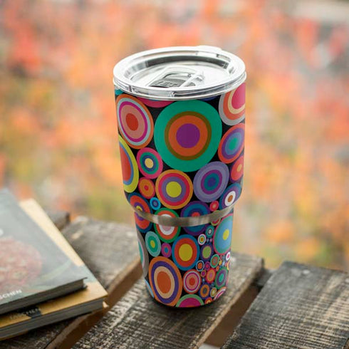 Psychedelic Circles Yeti 30oz Rambler Tumbler Skin