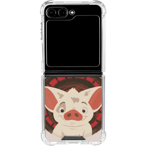 Disney Moana Pua Close Up Galaxy Z Flip5 5G Clear Case