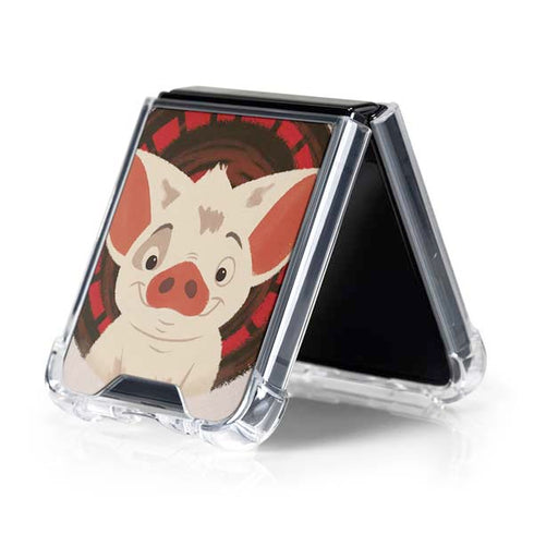 Disney Moana Pua Close Up Galaxy Z Flip5 5G Clear Case