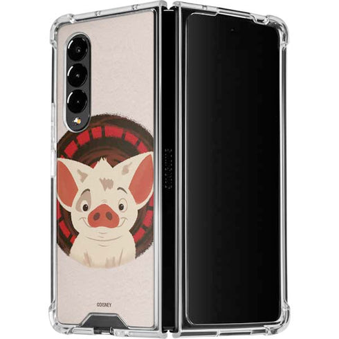 Disney Moana Pua Close Up Galaxy Z Fold4 5G Clear Case