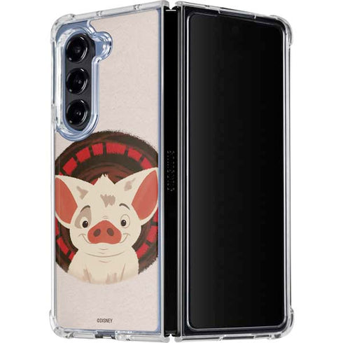 Disney Moana Pua Close Up Galaxy Z Fold5 5G Clear Case