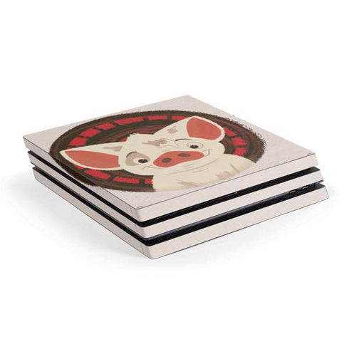 Disney Moana Pua Close Up PS4 Pro Console Skin