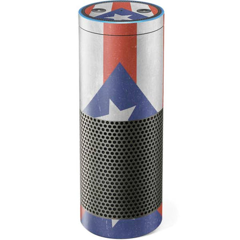 Puerto Rico Flag Distressed Amazon Echo Skin